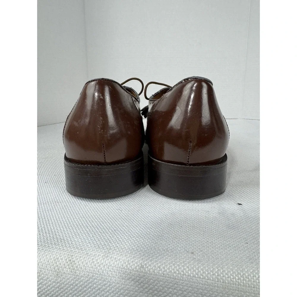 Marco Vicci‎ Rockford Croc Embossed Leather Wingtips tassels size 10
